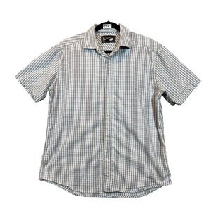 Dukes Plaid Short Sleeve Button Front Shirt Mens Large Western‎ Cowboy